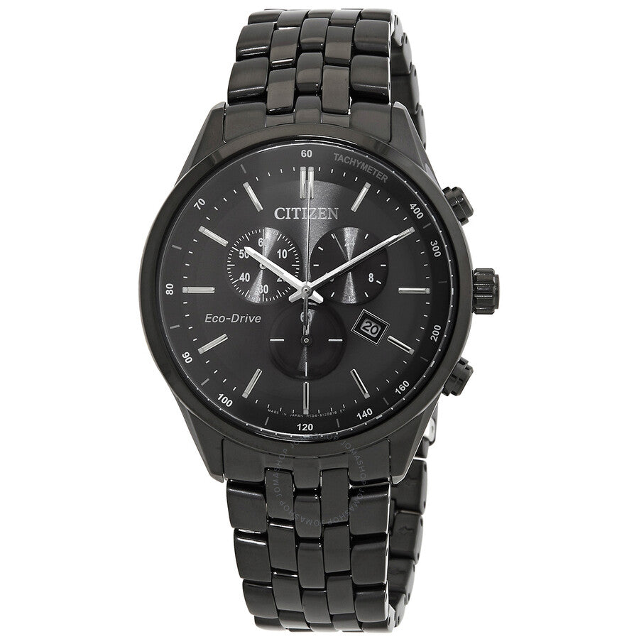 Citizen Eco-Drive Chronograph Black Dial Men's Watch AT2145-86E - The Watches Men & Co
