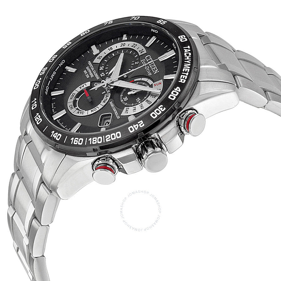 Citizen Eco Drive Chronograph Black Dial Men's Watch AT4008-51E