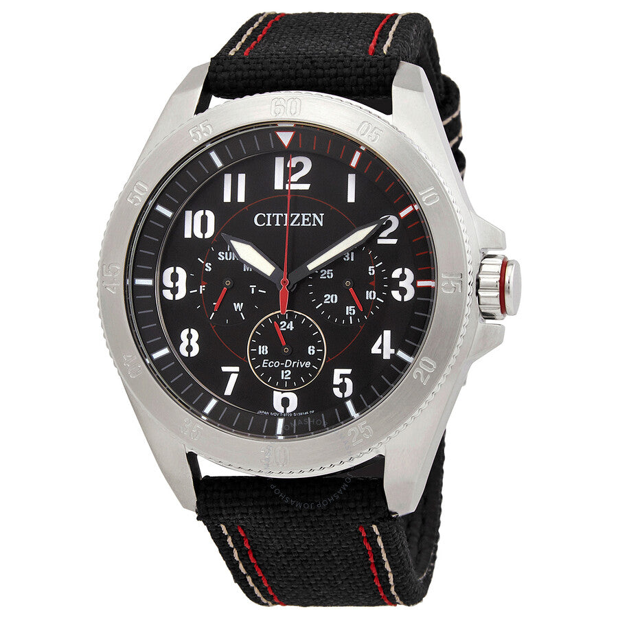 Citizen Eco-Drive Chronograph Black Dial Men's Watch BU2030-17E - The Watches Men & Co