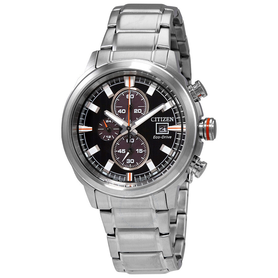 Citizen Eco-Drive Chronograph Black Dial Men's Watch CA0730-85E - The Watches Men & Co