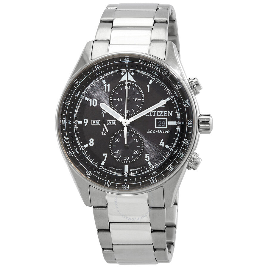 Citizen Eco-Drive Chronograph Black Dial Men's Watch CA0770-81E - The Watches Men & Co