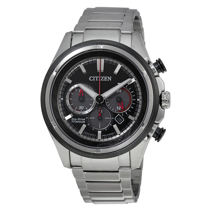 Citizen Eco Drive Chronograph Black Dial Men's Watch CA4240-82E