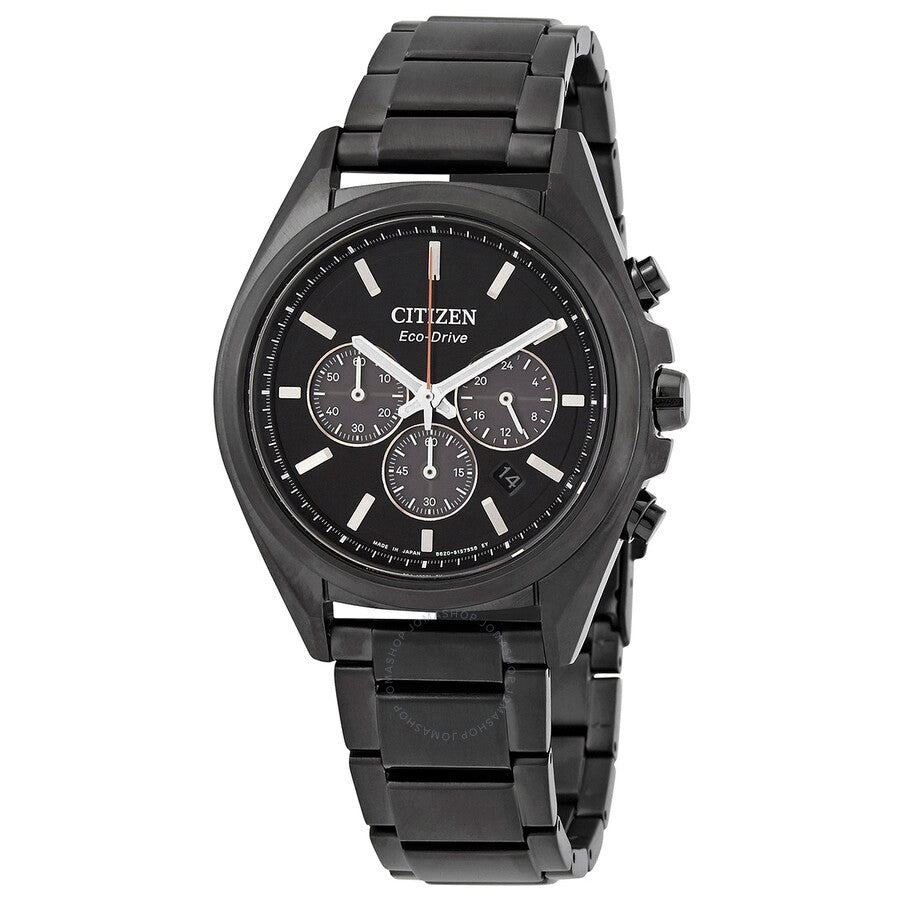Citizen Eco-Drive Chronograph Black Dial Men's Watch CA4394-54E - The Watches Men & Co