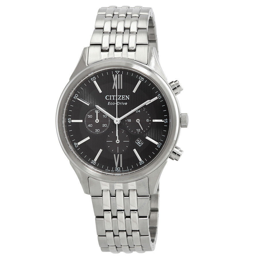 Citizen Eco-Drive Chronograph Black Dial Men's Watch CA4410-84E - The Watches Men & Co