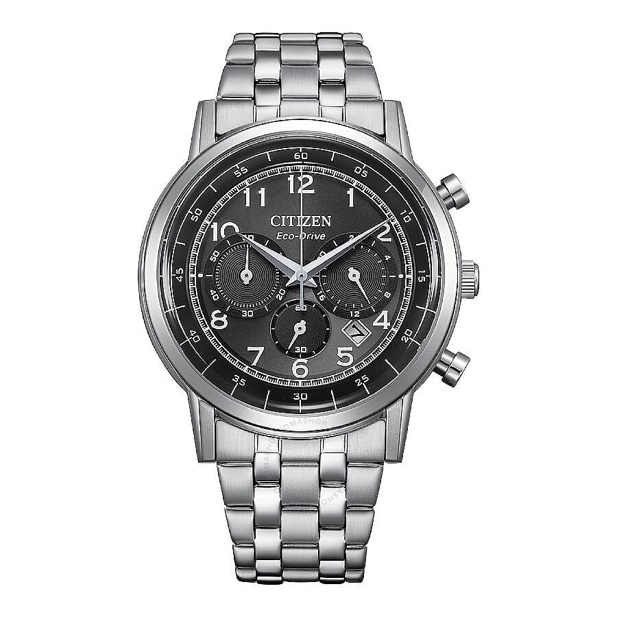 Citizen Eco-Drive Chronograph Black Dial Men's Watch CA4630-53E - The Watches Men & Co