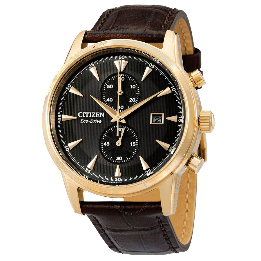 Citizen Eco-Drive Chronograph Black Dial Men's Watch CA7008-11E - The Watches Men & Co