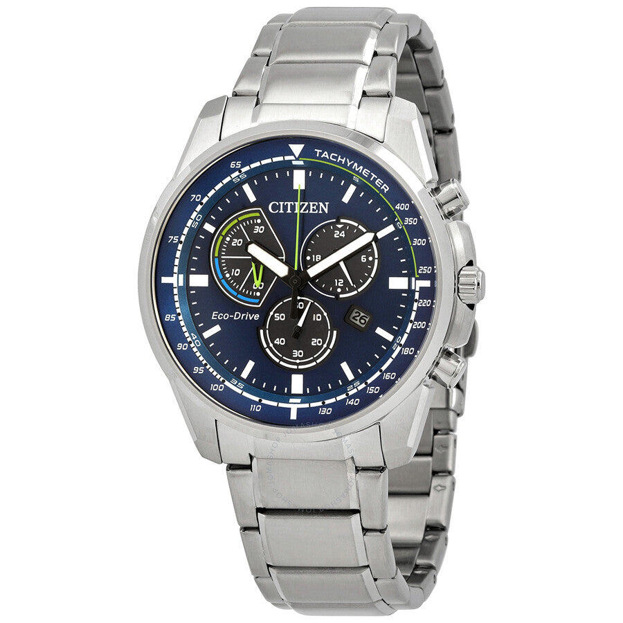 Citizen Eco-Drive Chronograph Blue Dial Men's Watch AT1190-87L - The Watches Men & Co