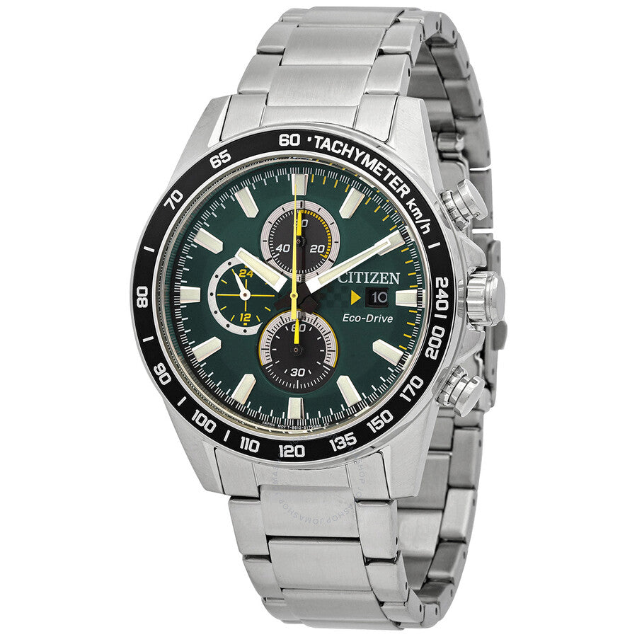 Citizen Eco-Drive Chronograph Green Dial Men's Watch CA0780-87X - The Watches Men & Co