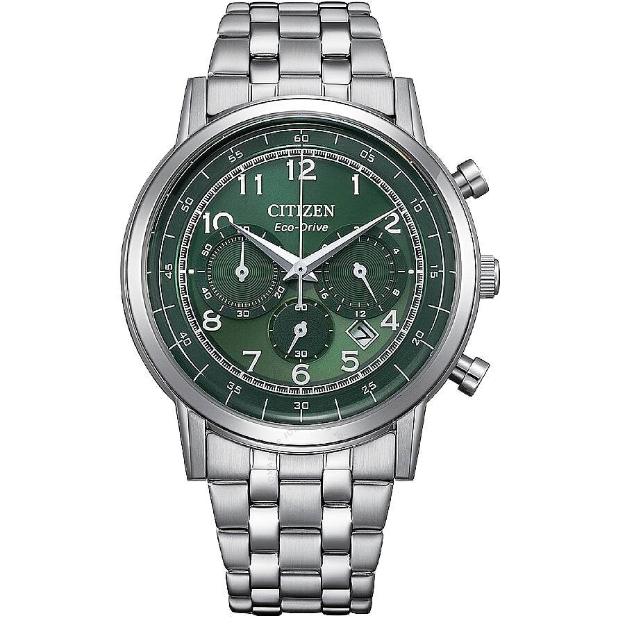 Citizen Eco-Drive Chronograph Green Dial Men's Watch CA4630-53X - The Watches Men & Co