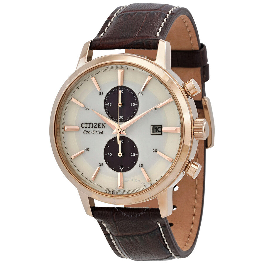 Citizen Eco-Drive Chronograph White Dial Men's Watch CA7063-12A - The Watches Men & Co