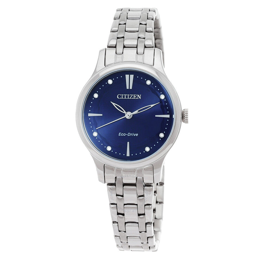Citizen Eco-Drive Crystal Blue Dial Ladies Watch EM0890-85L - The Watches Men & Co