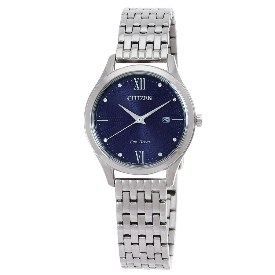 Citizen Eco-Drive Crystal Blue Dial Ladies Watch EW2530-87L - The Watches Men & Co
