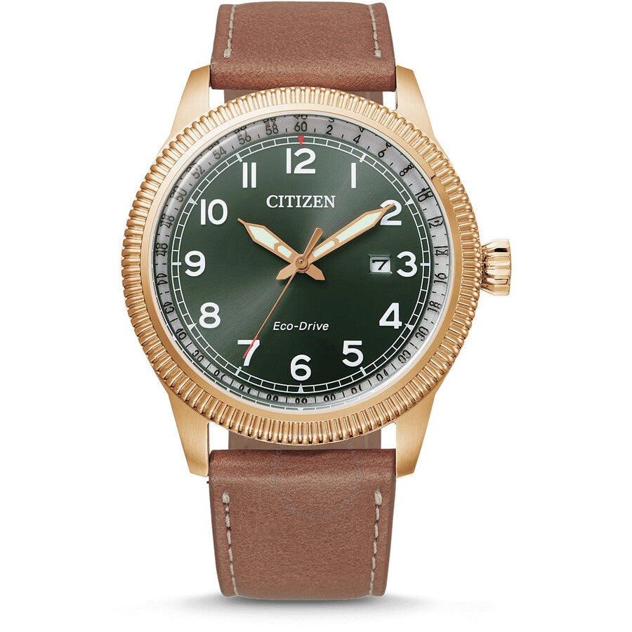 Citizen Eco-Drive Green Dial Men's Watch BM7483-15X - The Watches Men & Co