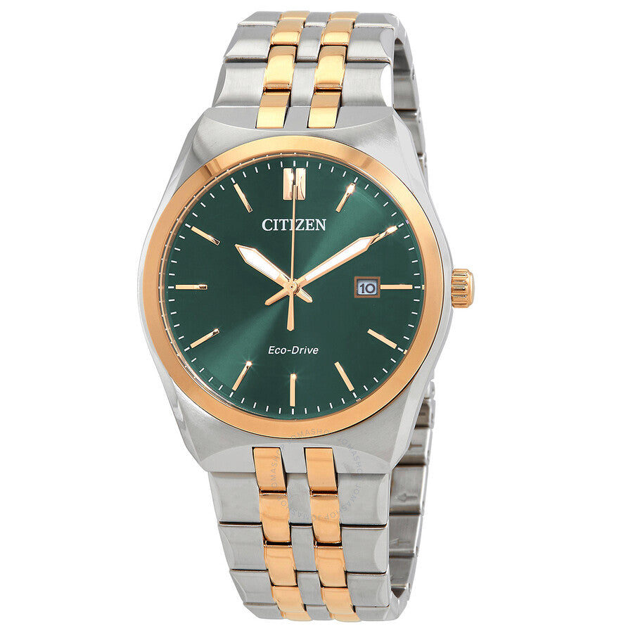 Citizen Eco-Drive Green Dial Two-Tone Men's Watch BM7339-89X - The Watches Men & Co