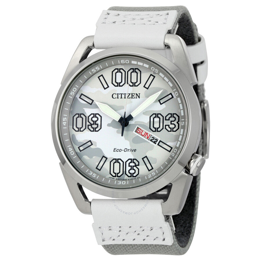 Citizen Eco-Drive Grey Camouflage Dial Men's Watch AW0011-09J - The Watches Men & Co