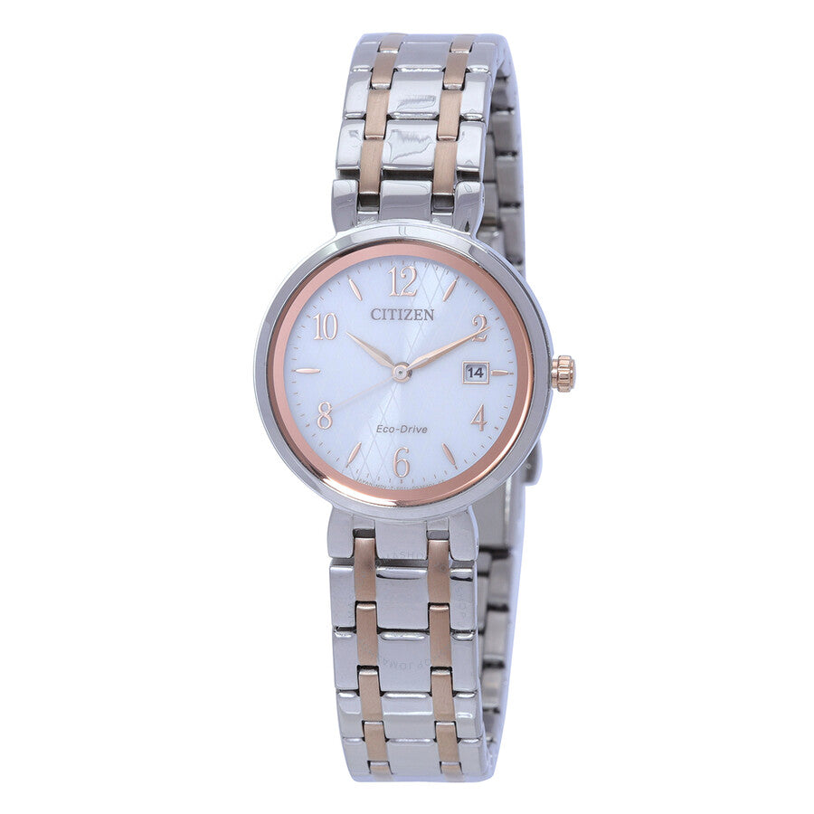 Citizen Eco-Drive Mother of Pearl Dial Two-Tone Ladies Watch EW2696-84A - The Watches Men & Co