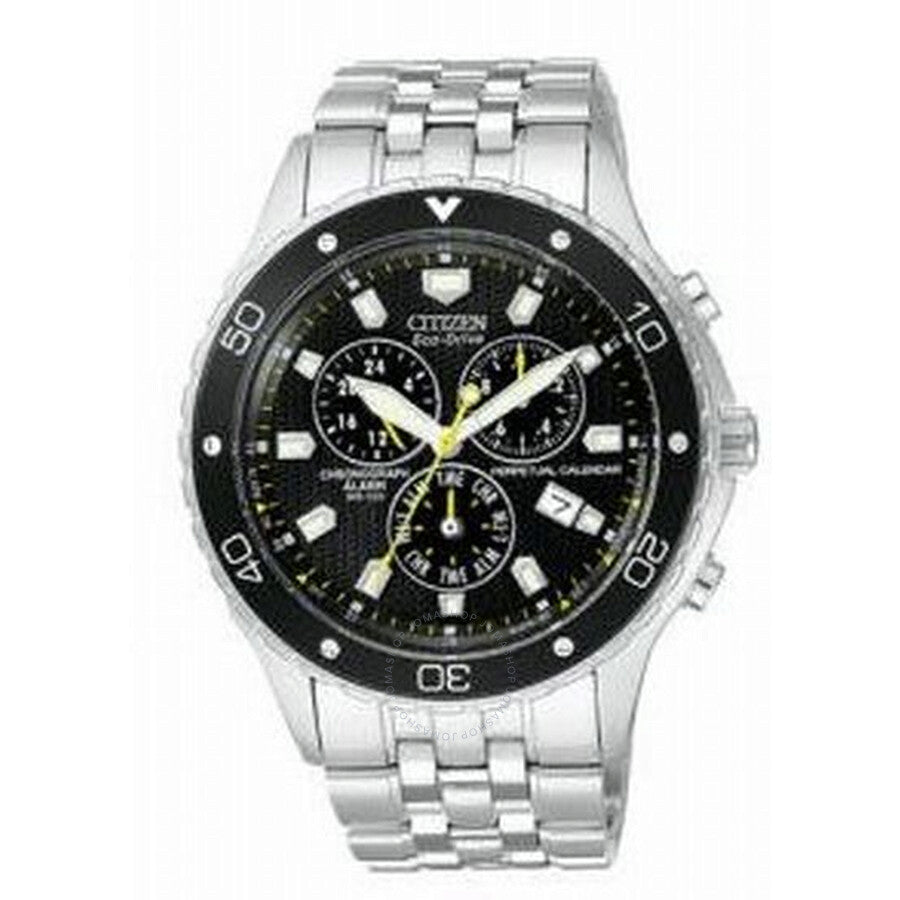 Citizen Eco-Drive Perpetual Calendar Black Stainless Steel Men's Watch BL5290-59E - The Watches Men & Co