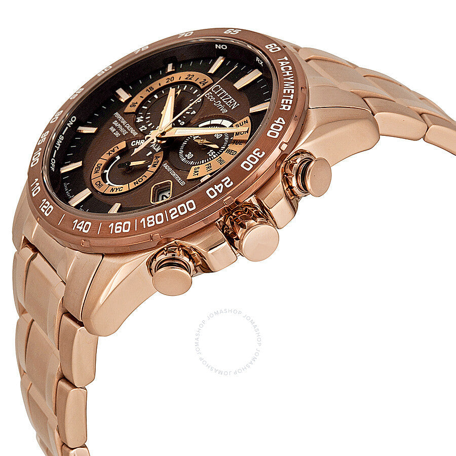 Citizen Eco-Drive Perpetual Calendar Chronograph Atomic Synchronization Men's Watch AT4106-52X