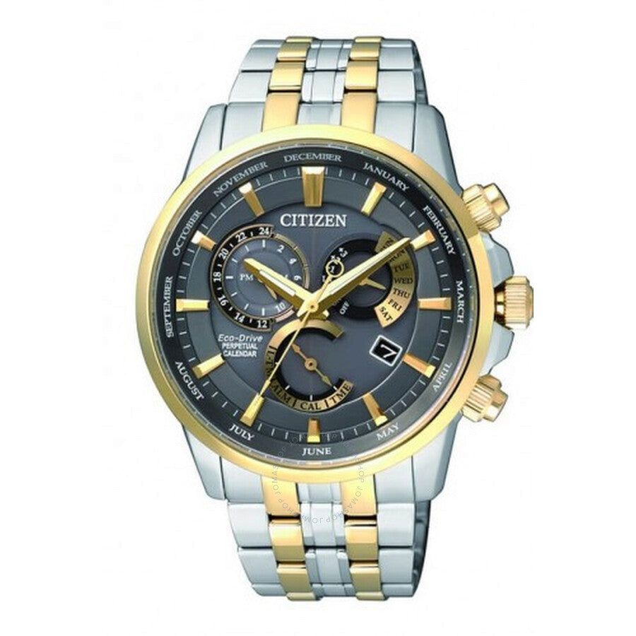Citizen Eco-Drive Perpetual Calendar Chronograph Two-tone Men's Watch BL8144-89H - The Watches Men & Co