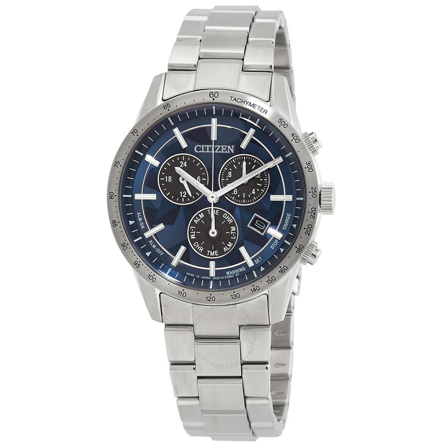 Citizen Eco-Drive Perpetual Chronograph Blue Dial Men's Watch BL5590-55L - The Watches Men & Co