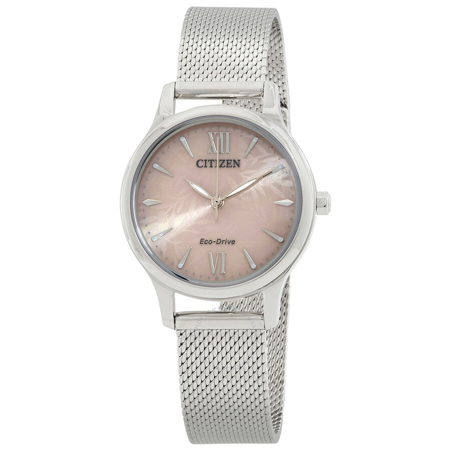 Citizen Eco-Drive Pink Dial Ladies Watch EM0899-81X - The Watches Men & Co