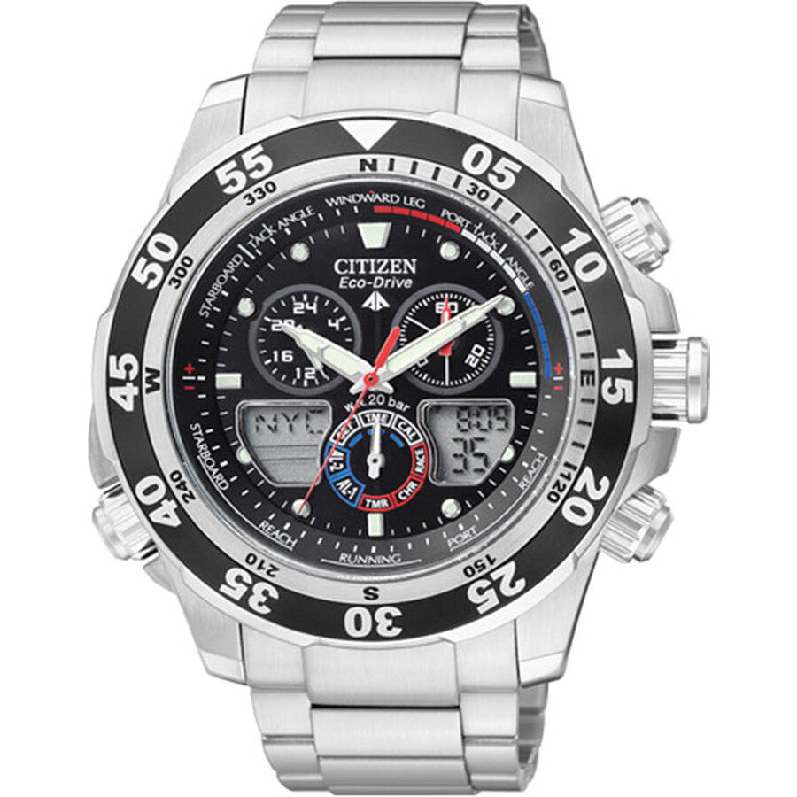 Citizen Eco-Drive Promaster Chronograph Black Dial Men's Watch JR4045-57E