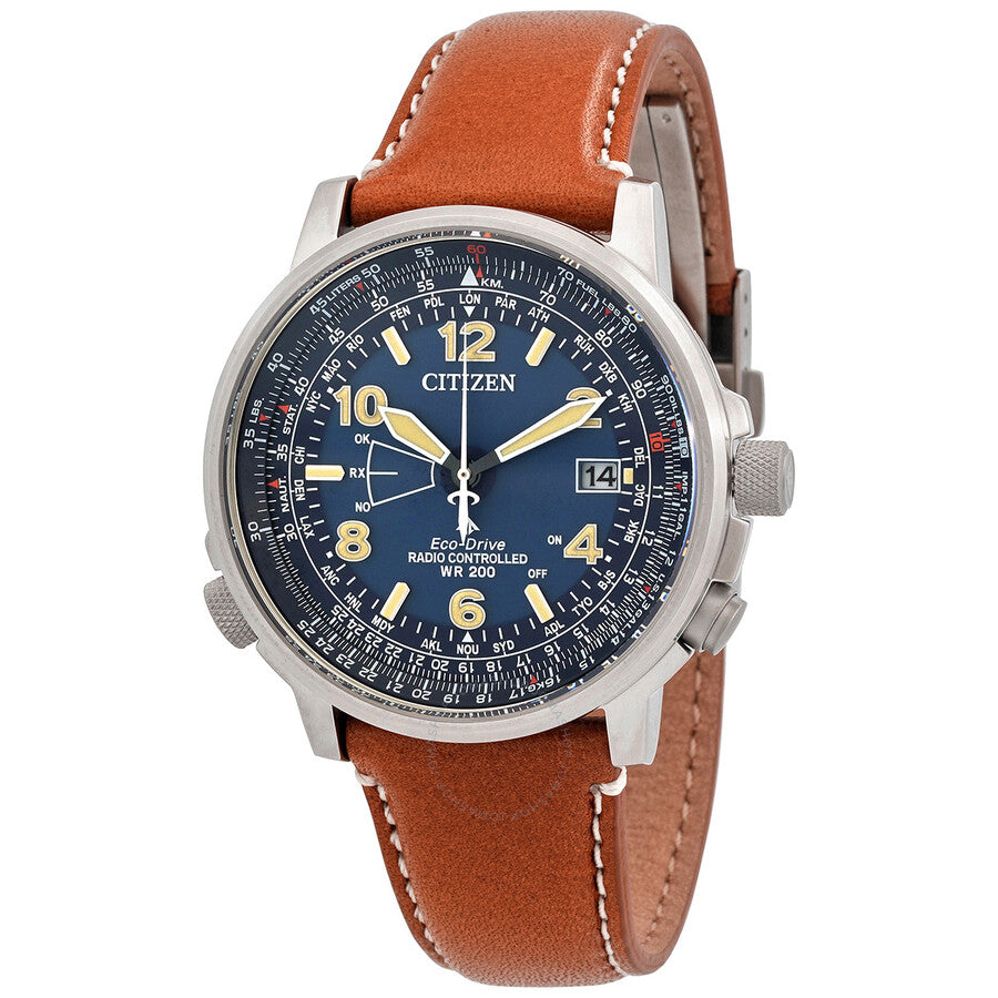 Citizen Eco-Drive Promaster Sky Perpetual World Time Blue Dial Men's Watch CB0240-11L - The Watches Men & Co