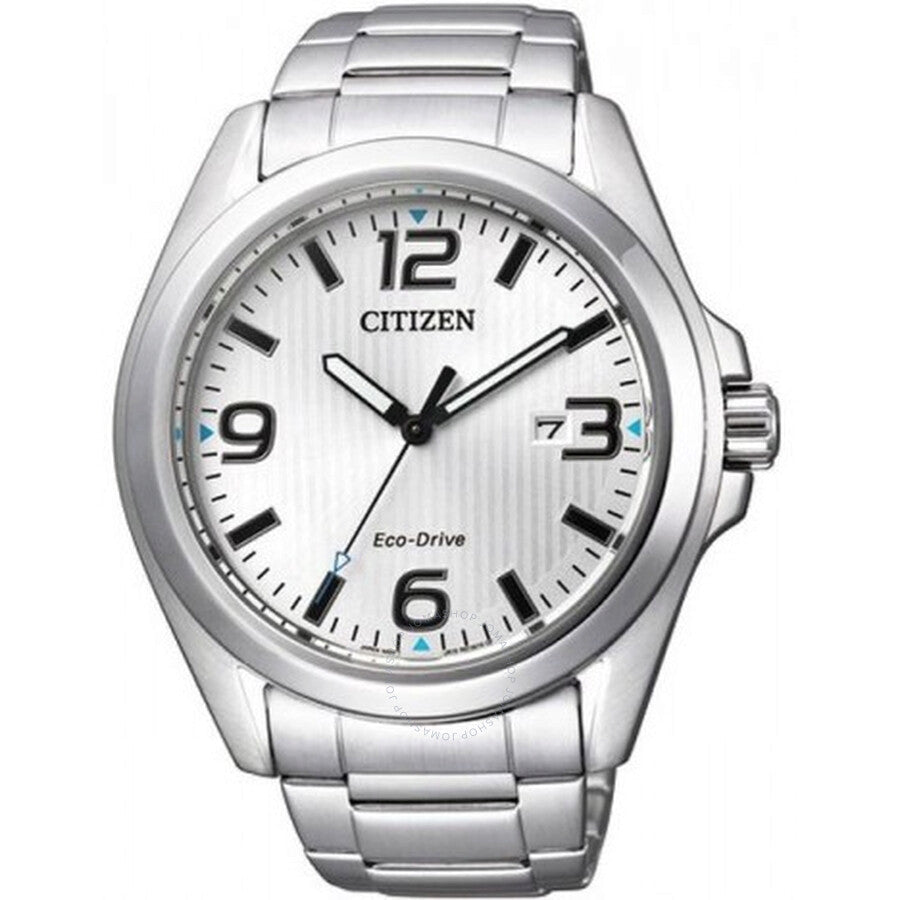 Citizen Eco-Drive Silver Dial Stainless Steel Men's Watch AW1430-51A - The Watches Men & Co