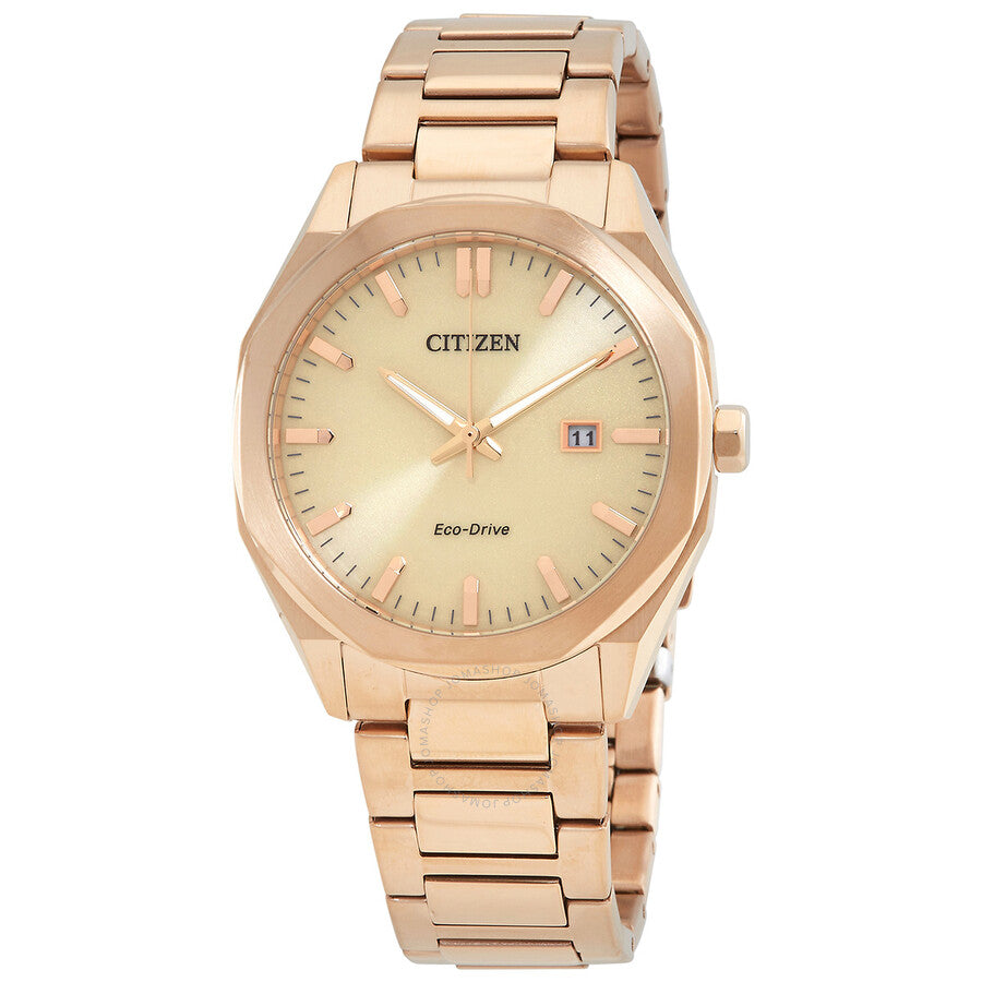 Citizen Eco-Drive Stainless Steel Champagne Dial Men's Watch BM7603-82P - The Watches Men & Co