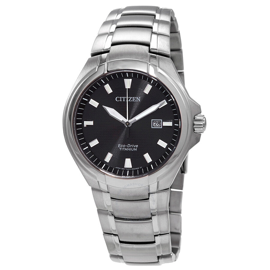 Citizen Eco-Drive Super Titanium Black Dial Men's Watch BM7430-89E - The Watches Men & Co