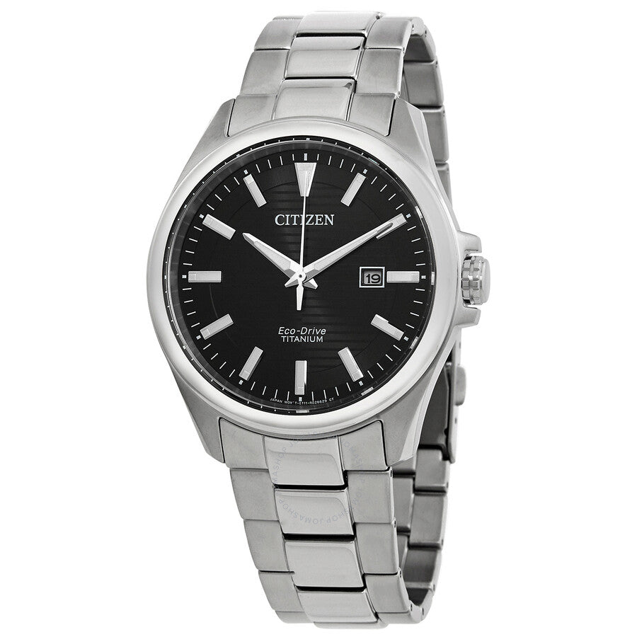 Citizen Eco-Drive Super Titanium Black Dial Men's Watch BM7470-84E - The Watches Men & Co