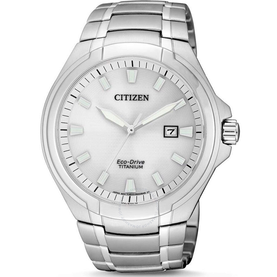 Citizen Eco-Drive Super Titanium Silver Dial Men's Watch BM7430-89A - The Watches Men & Co