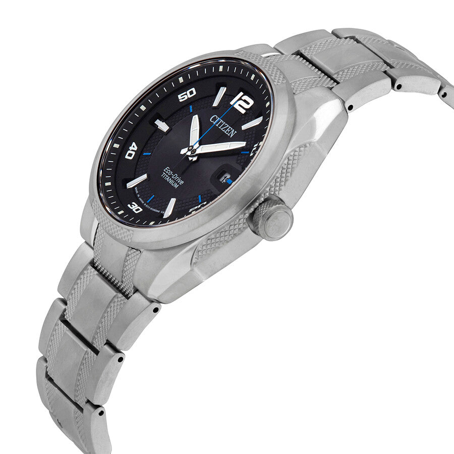 Citizen Eco-Drive Titanium Black Dial Men's Watch BM6901-55E