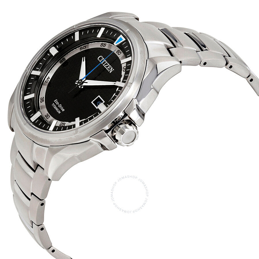 Citizen Eco-Drive Titanium Sapphire Crystal Black Dial Men's Watch AW1400-52E