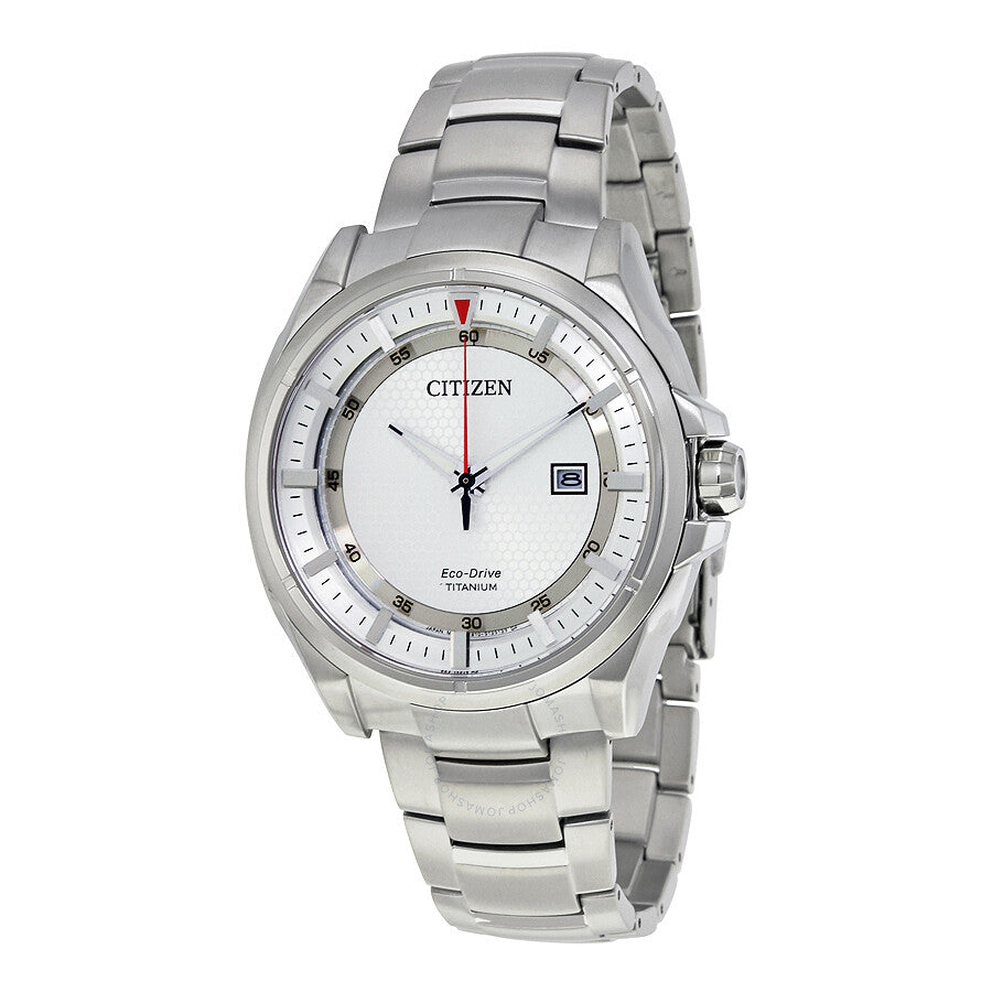 Citizen Eco-Drive Titanium Sapphire Crystal Silver Dial Men's Watch AW1400-52A