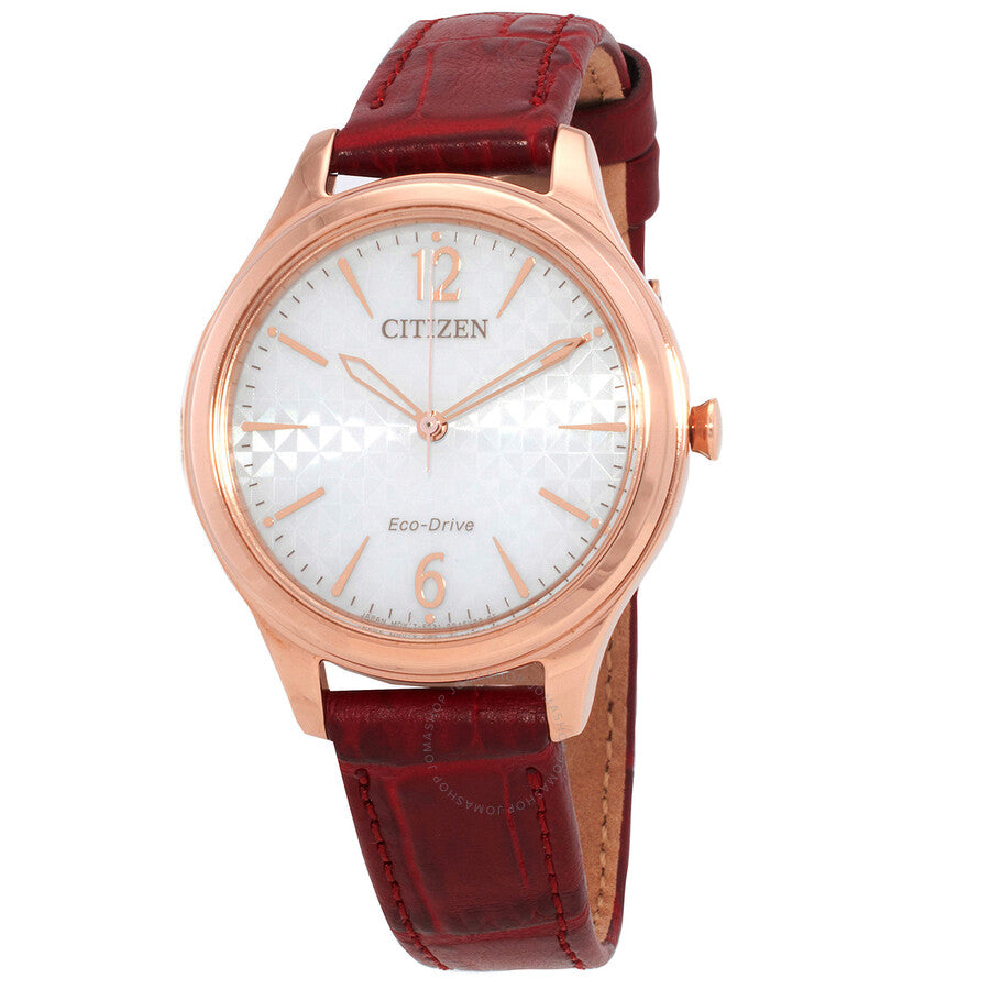 Citizen Eco-Drive White Dial Ladies Watch EM0508-12A - The Watches Men & Co