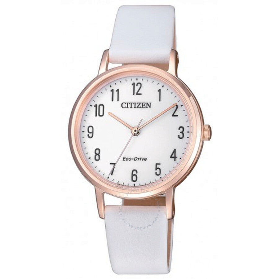 Citizen Eco-Drive White Dial Ladies Watch EM0579-14A - The Watches Men & Co