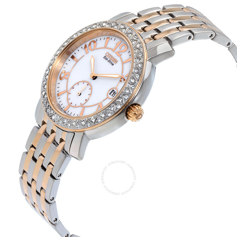 Citizen Eco-Drive White Dial Ladies Watch EV1016-58A