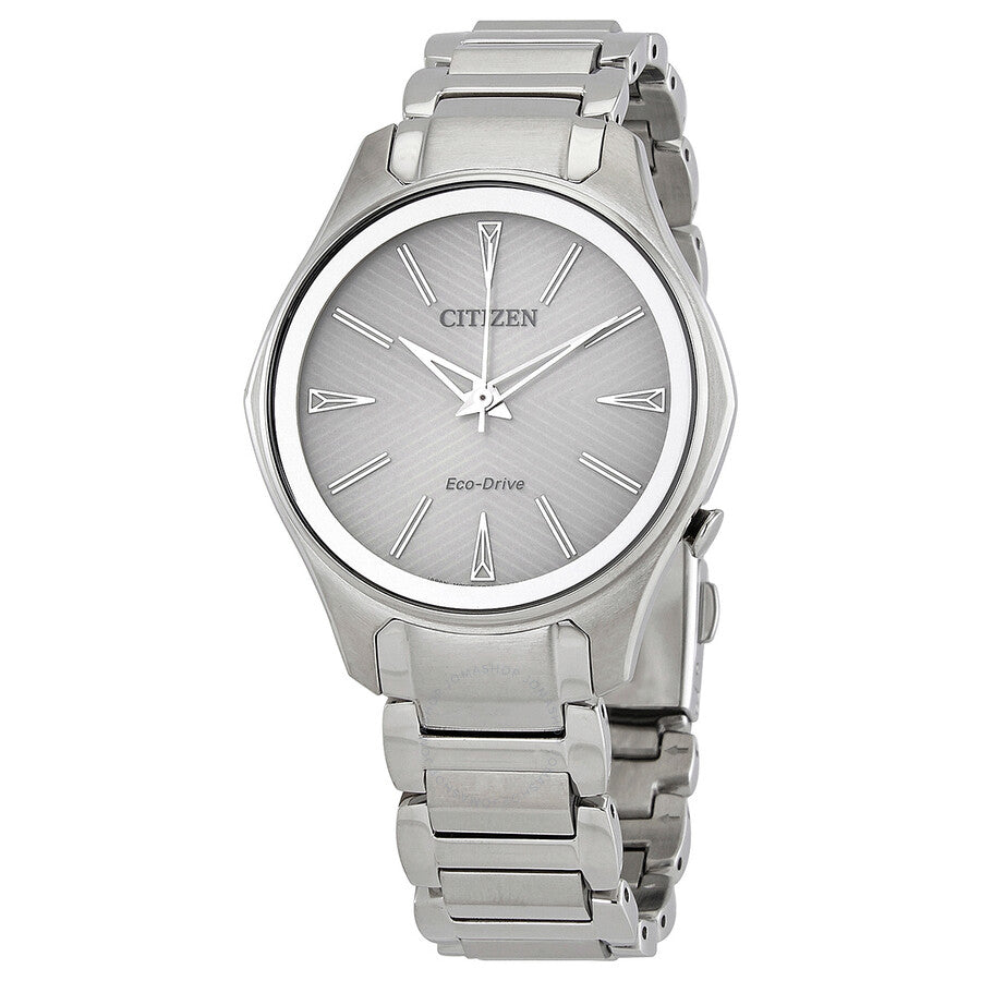 Citizen Eco-Drive White Dial Stainless Steel Ladies Watch EM0597-80A - The Watches Men & Co