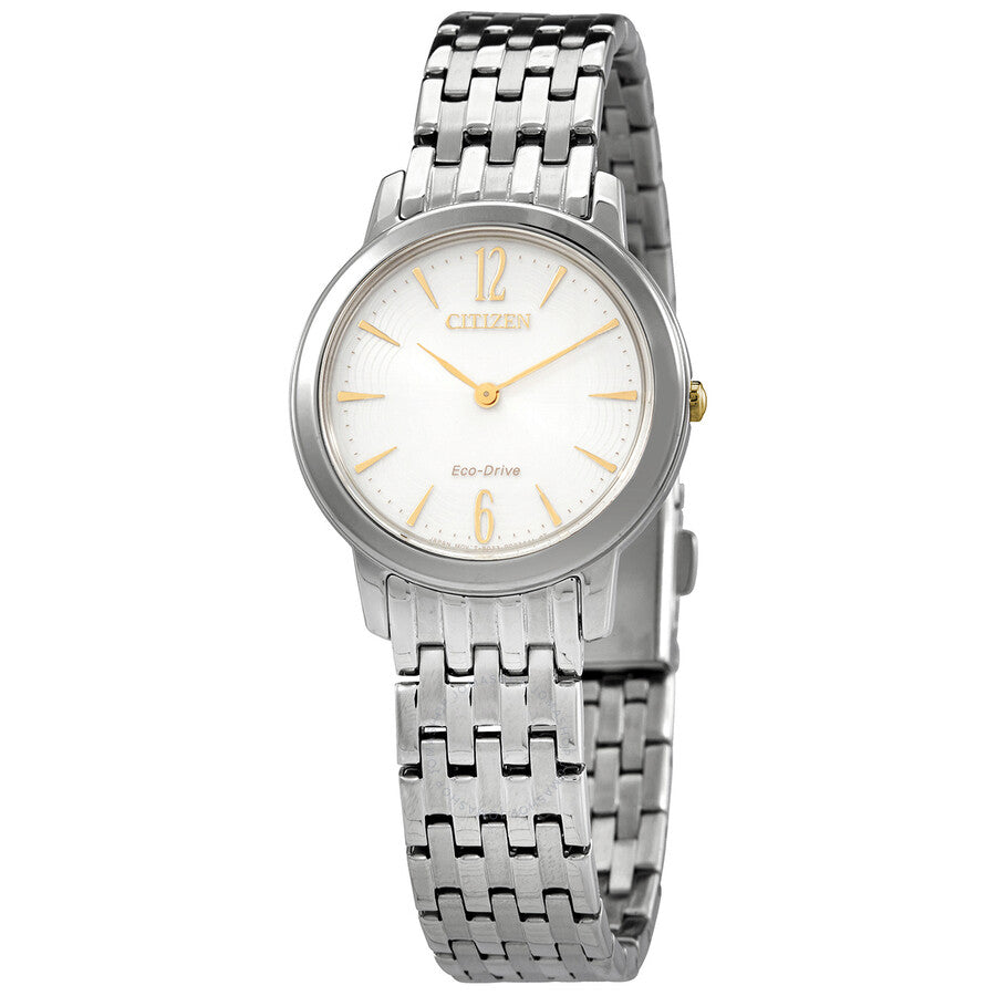 Citizen Eco-Drive White Dial Stainless Steel Ladies Watch EX1498-87A - The Watches Men & Co