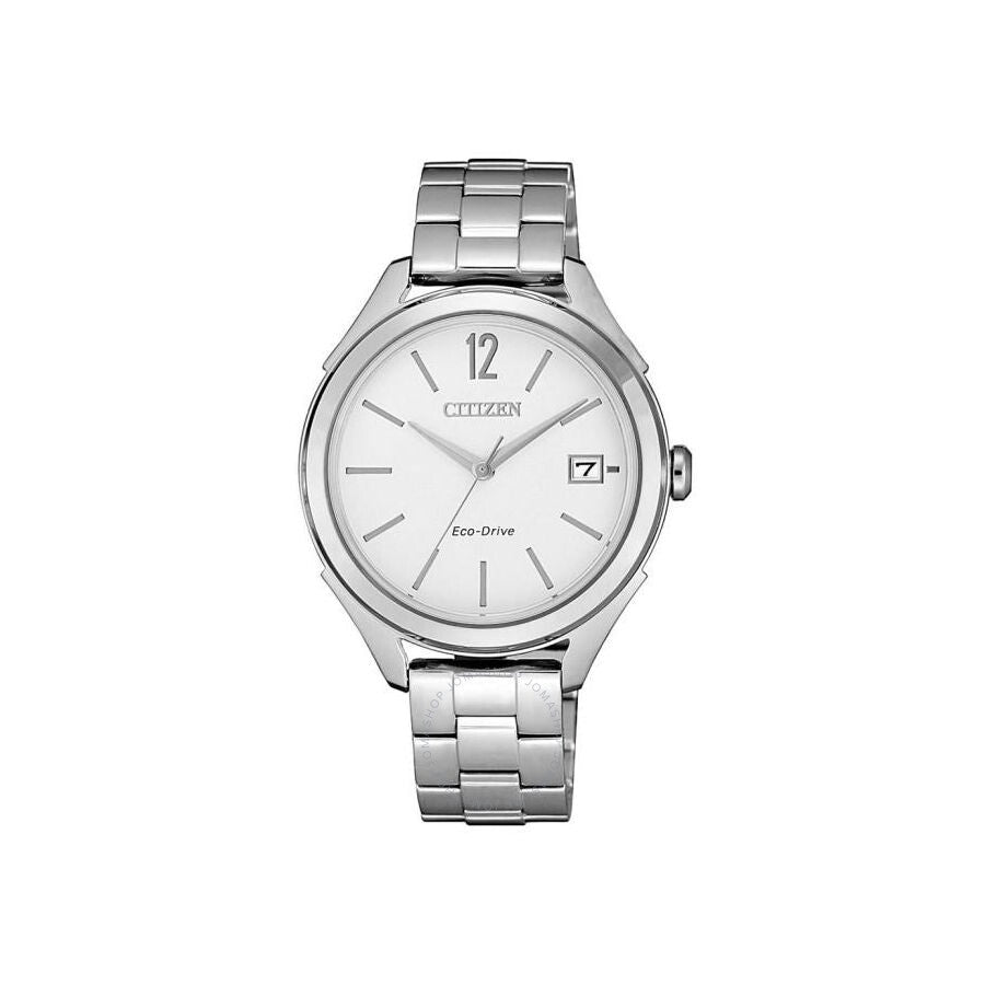 Citizen Eco-Drive White Dial Stainless Steel Ladies Watch FE6141-86A - The Watches Men & Co
