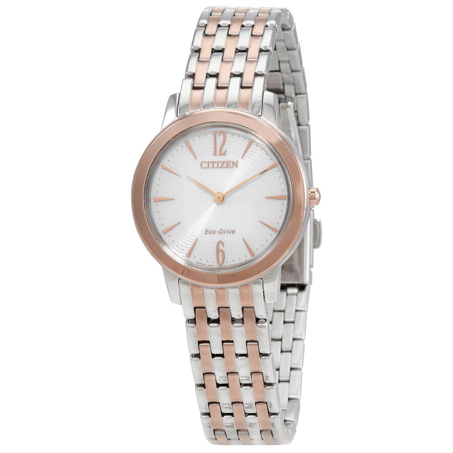 Citizen Eco-Drive White Dial Two-tone Ladies Watch EX1496-82A - The Watches Men & Co
