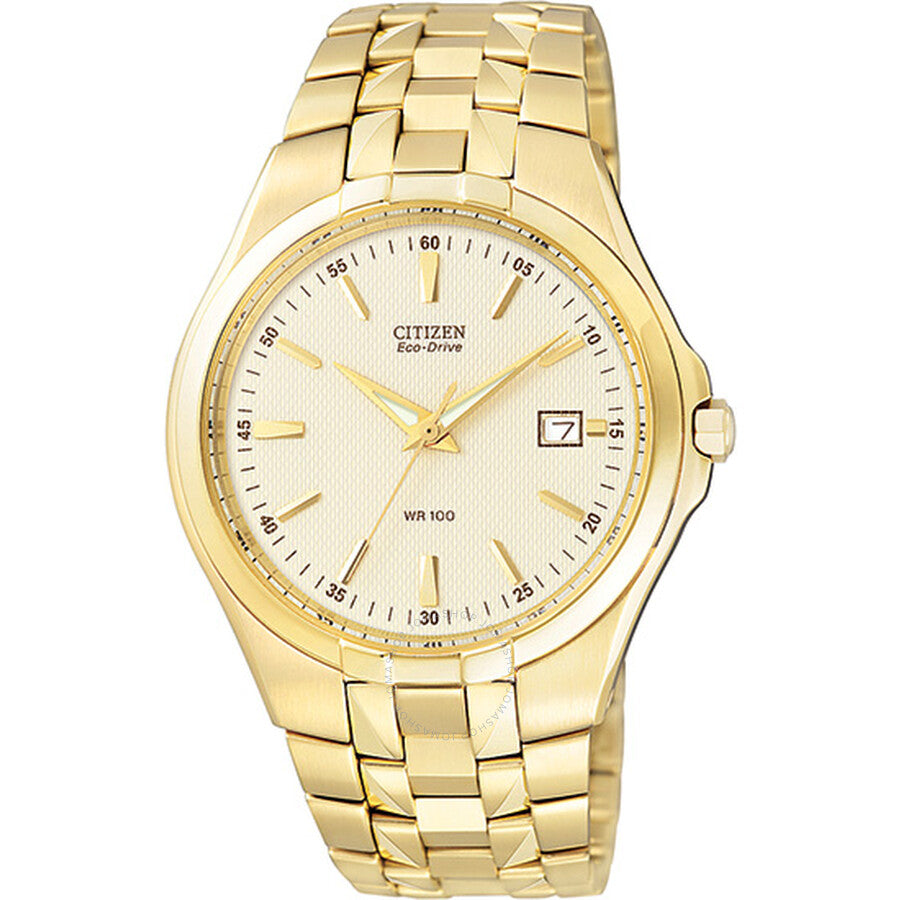 Citizen Gold-Tone Eco Drive 180 Men's Watch BM6542-56P - The Watches Men & Co