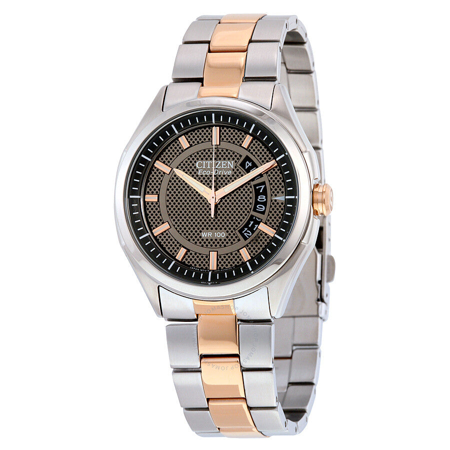 Citizen HTM Eco-Drive Black and Brown Dial Men's Watch AW1146-55H