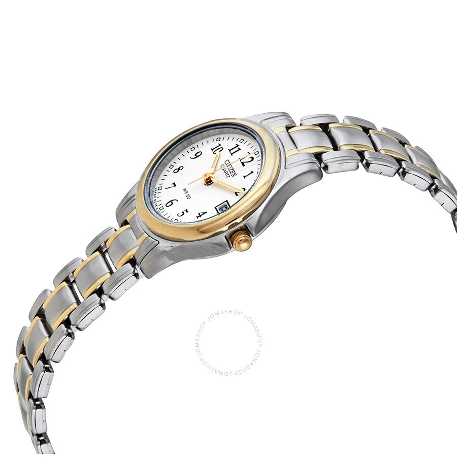 Citizen Ivory Dial Ladies Two Tone Watch EU1974-57A