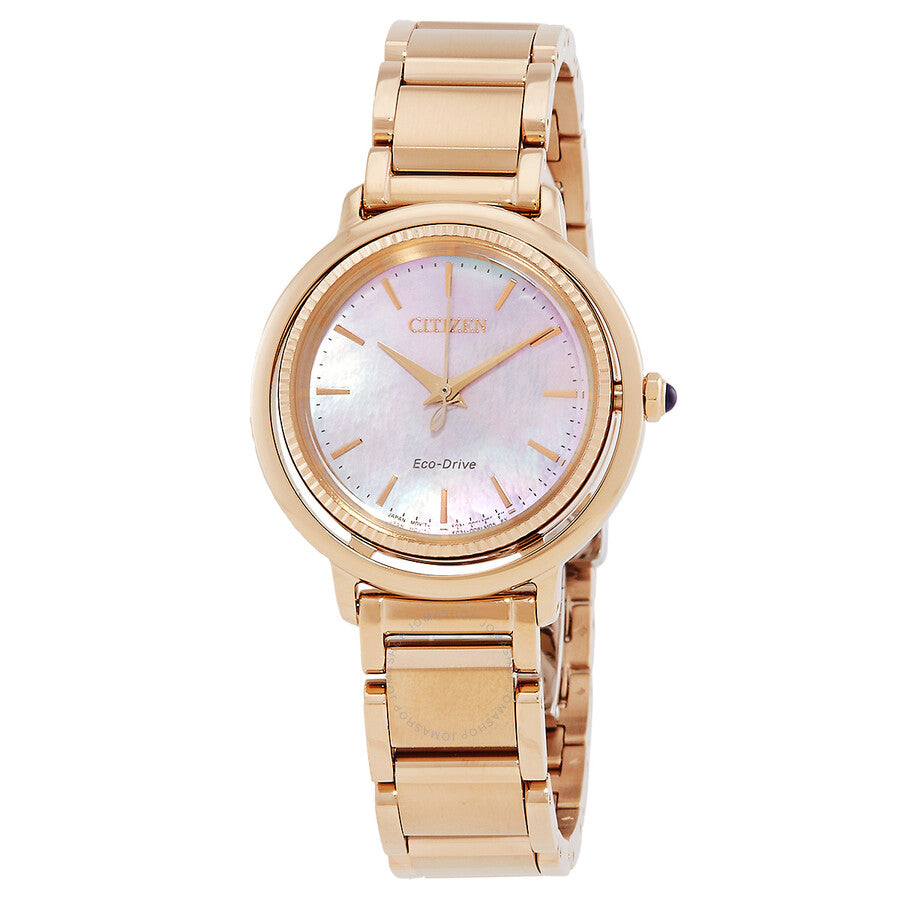 Citizen L Eco-Drive Mother of Pearl Dial Ladies Watch EM1103-86Y - The Watches Men & Co