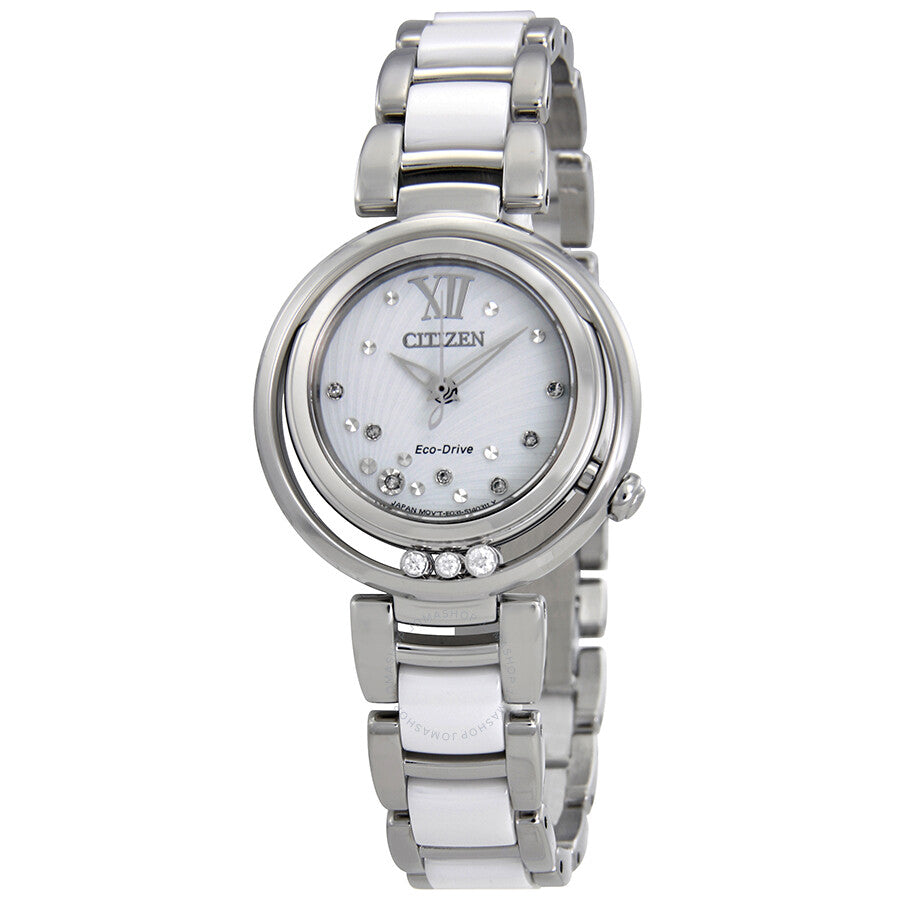 Citizen L Sunrise White Diamond-Accented Dial Ladies Watch EM0320-83A