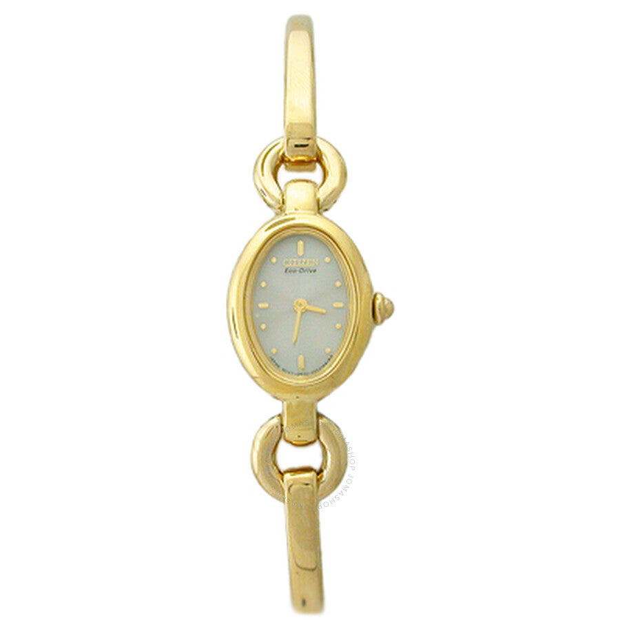 Citizen Ladies Eco-Drive Gold-Tone Silhouette Bangle Watch EG2412-52P - The Watches Men & Co