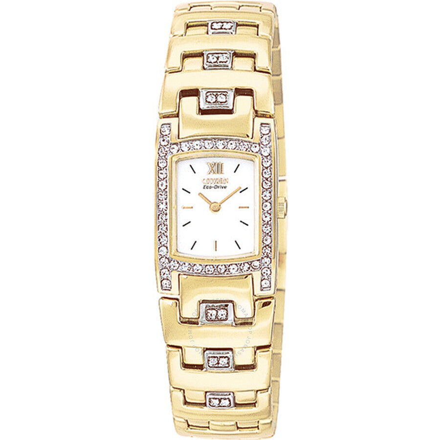 Citizen Ladies Gold-Tone Stainless Steel Silhouette Dress Watch EW8142-59A - The Watches Men & Co