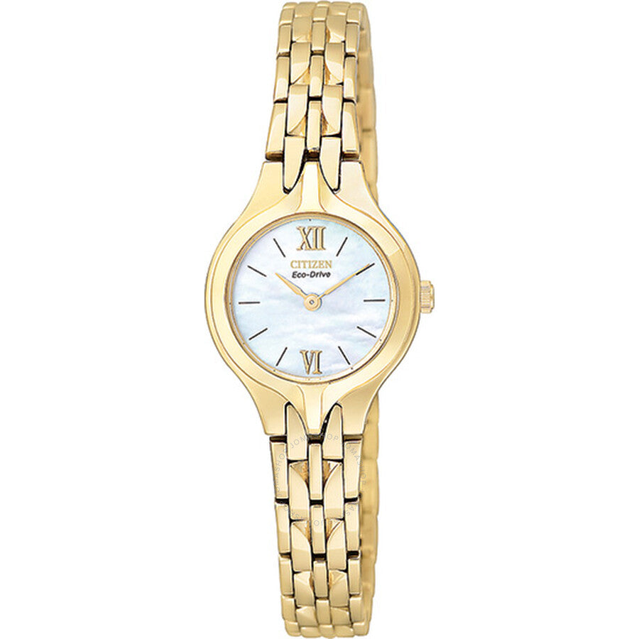 Citizen Ladies Silhouette Eco-Drive Gold-Tone Watch EW9692-52D - The Watches Men & Co